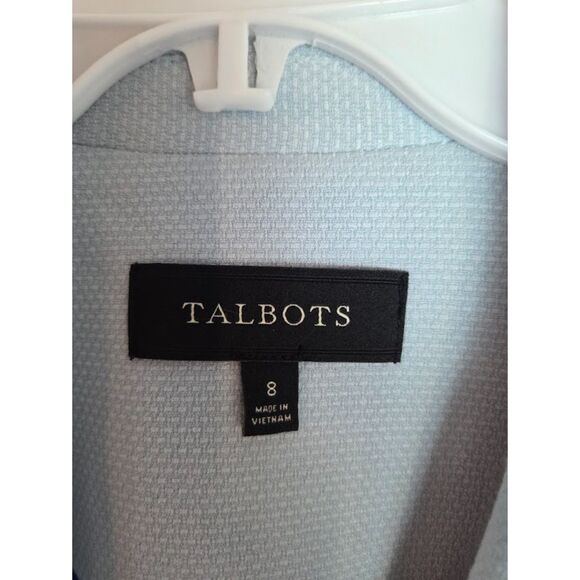 Talbots Light/Pastel Blue 1 Button Single Breasted Notch Lapel Blazer size 8 - Picture 12 of 16